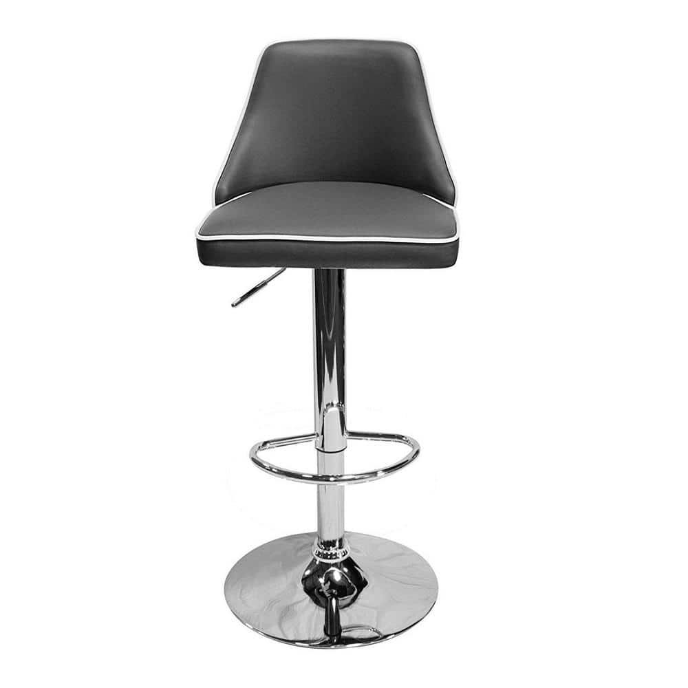 Best Master Furniture Hamilton GreyFaux Leather Adjustable Swivel Bar