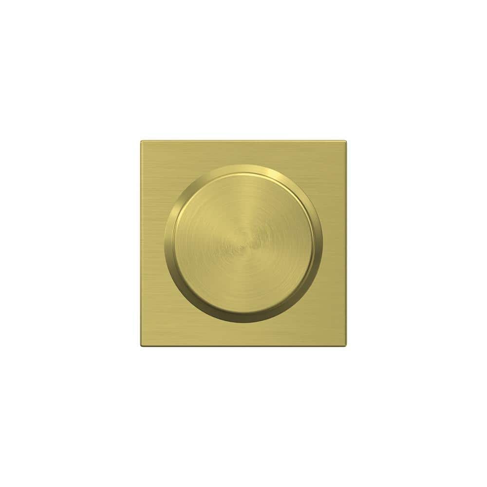 Satin Brass Modern Dummy Door Knob Set with Collins Trim