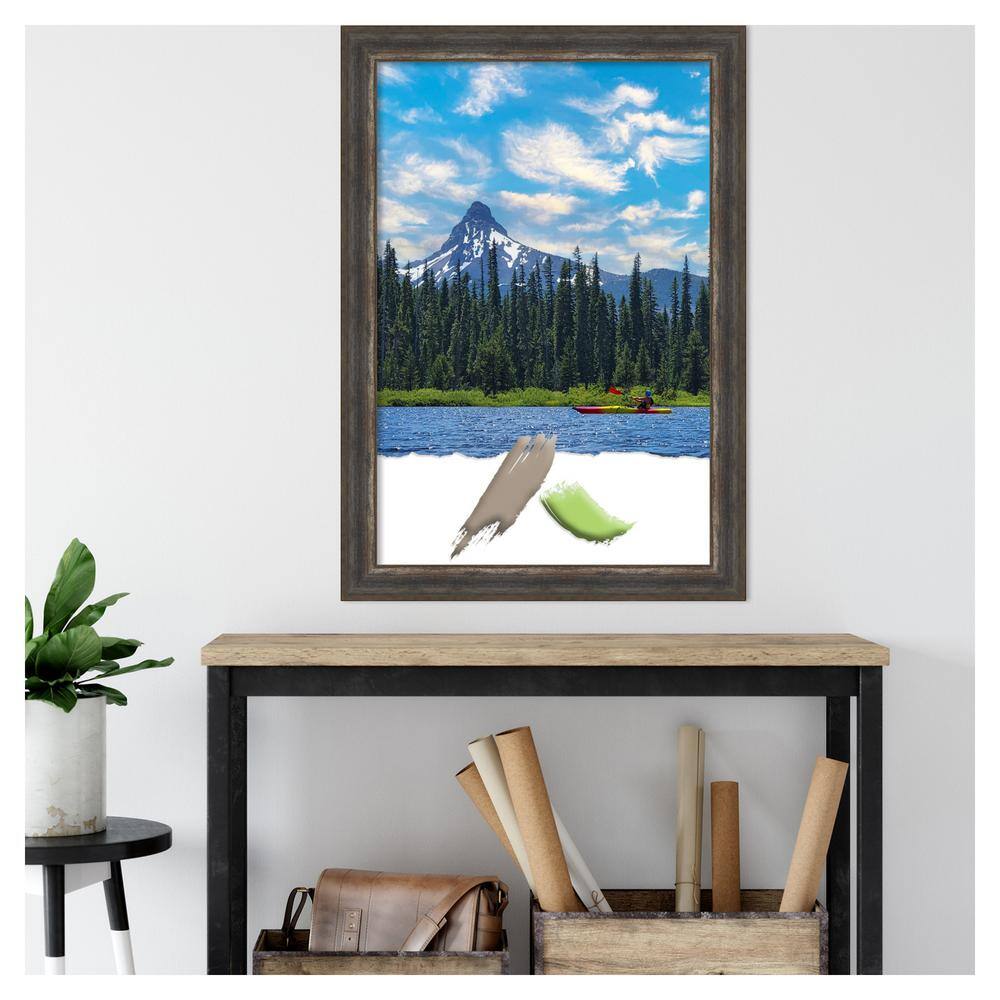 Alta Rustic Char Distressed Polystyrene Wall Picture Frame