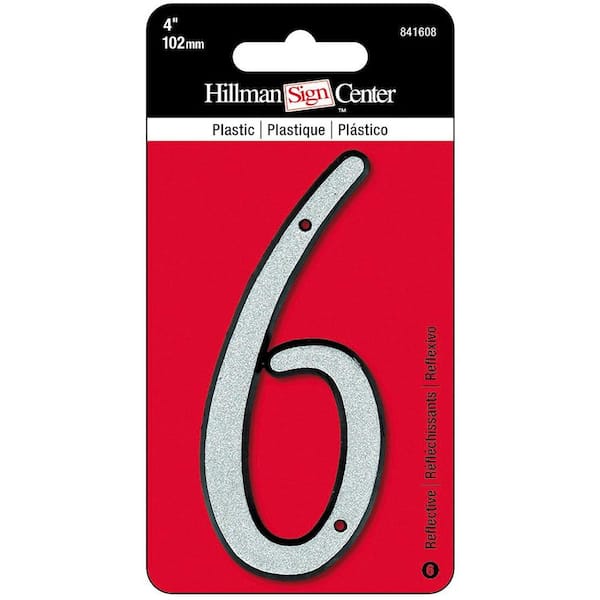 The Hillman Group 4 in.Nail-On Plastic Number 6