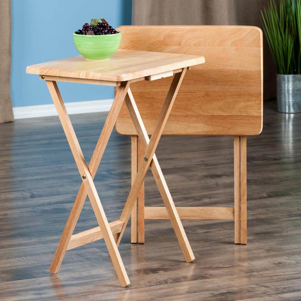 Alex 19.06 in. Natural 2-Piece Snack Table - thumbnail 9