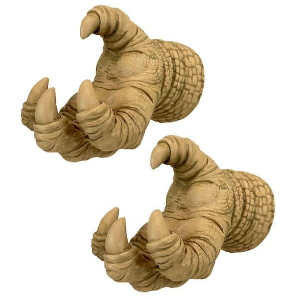 Design Toscano 6 in. x 4.5 in. Talons of the Dunheviel Dragon Wall Sculptures (2-Piece)