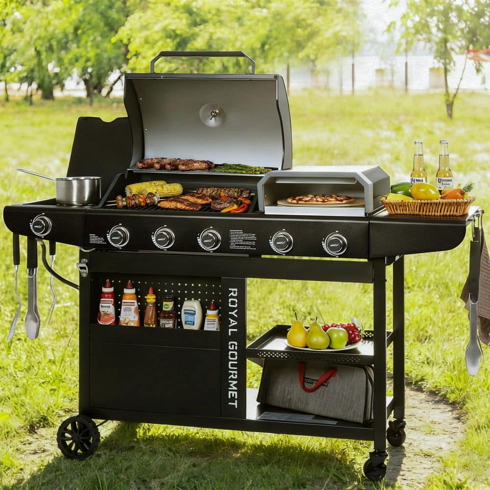 Royal Gourmet Premium 5 Burner Propane Gas Grill and Pizza Oven