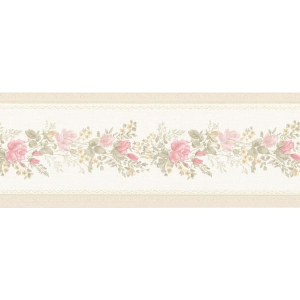Mirage Alexa Pink Floral Meadow Wallpaper Border