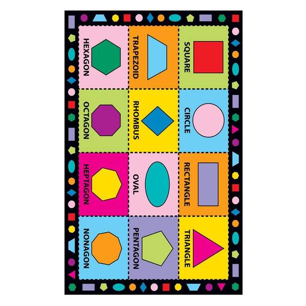 LA Rug Fun Time Shapes Multi Colored 51 in. x 78 in. Area Rug-DISCONTINUED
