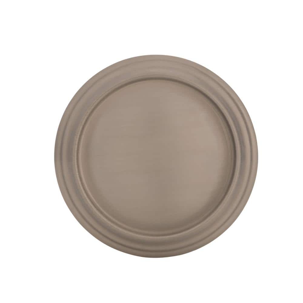 Satin Nickel Round Cabinet Knob with Mounting Hardware