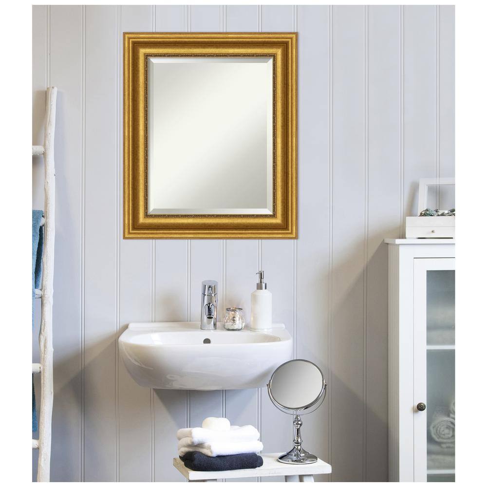 Parlor 22" x 26" Gold Polystyrene Rectangular Wall Mirror