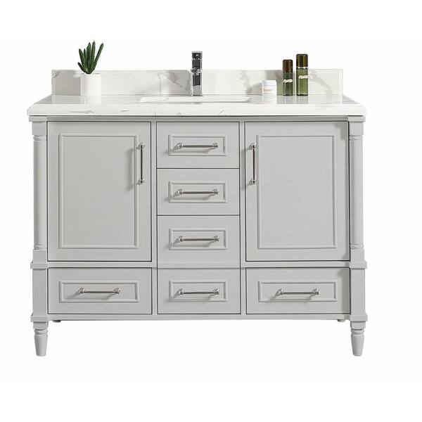 Willow Collections Hudson 42 in. W x 22 in. D x 36 in. H Bath Vanity in ...