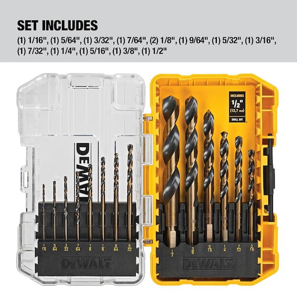 Black and Gold Drill Bit Set (14-Piece)