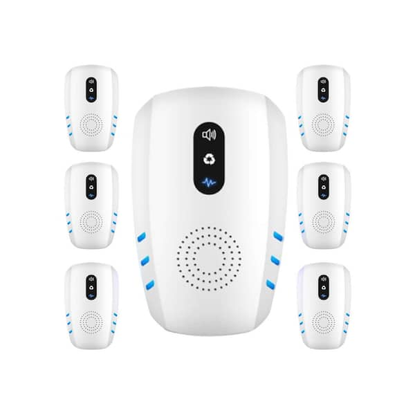 Indoor/Outdoor Ultrasonic Pest Repellent Bait Station for Mice, Roaches, Spiders, Mosquitoes, Ants - 6 Pack