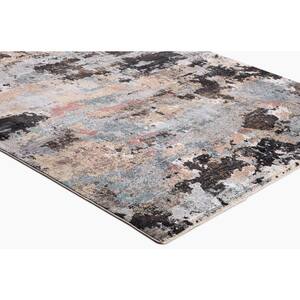 Pandora Collection Celeste Brown 3 ft. x 5 ft. Abstract Area Rug