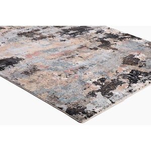 Pandora Collection Celeste Brown 7 ft. x 9 ft. Abstract Area Rug