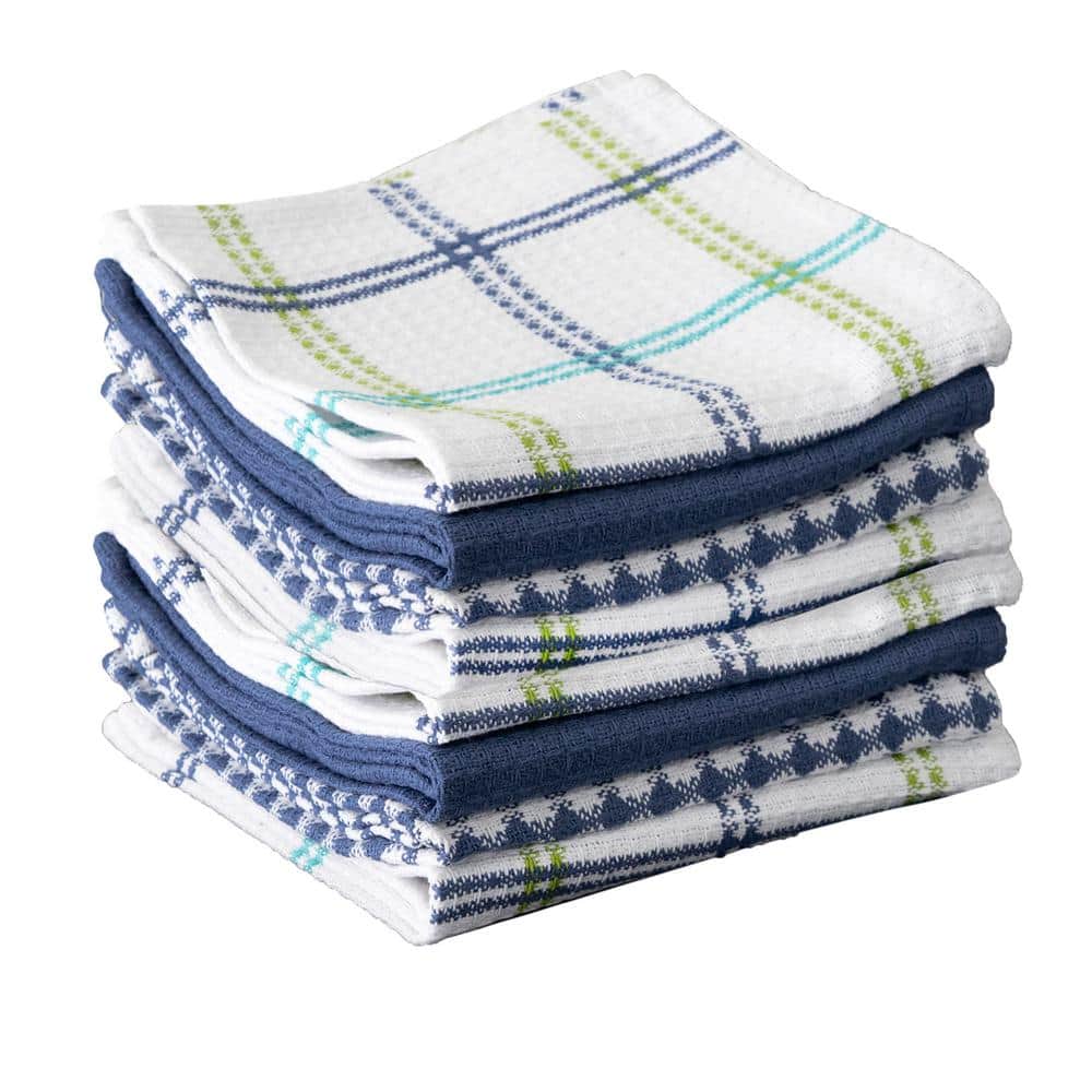 6 Pack Dish Cloths For Kitchen, Cotton Terry Small Green Dish Towel