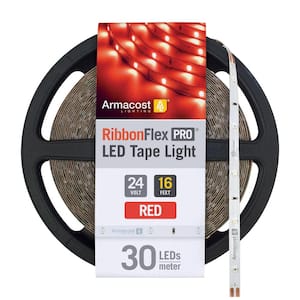 RibbonFlex Pro 24-Volt Red LED Strip Light Tape 30 LED/m 16 ft. (5m)