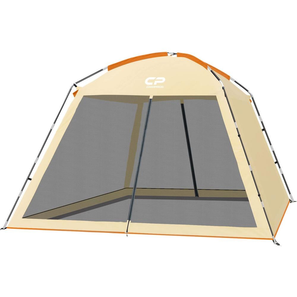 Khaki 7 Person Screen House Tent with Mesh Wall and Screen Shelter Gazebos 