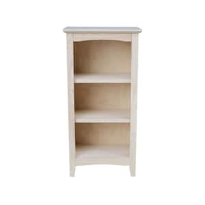 Brooklyn 36 in. Unfinished Wood 3 Shelf Standard Bookcase with Adjustable Shelves
