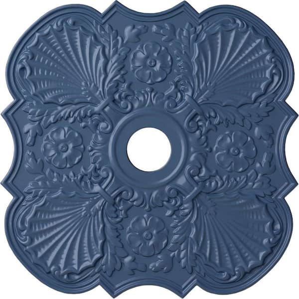 Ekena Millwork 1-3/8" x 29" x 29" Polyurethane Flower Ceiling, Hand-Painted Americana