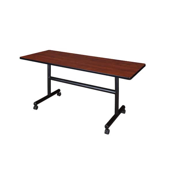 Regency Kobe Cherry 60 in. W x 24 in. D Flip Top Mobile Training Table