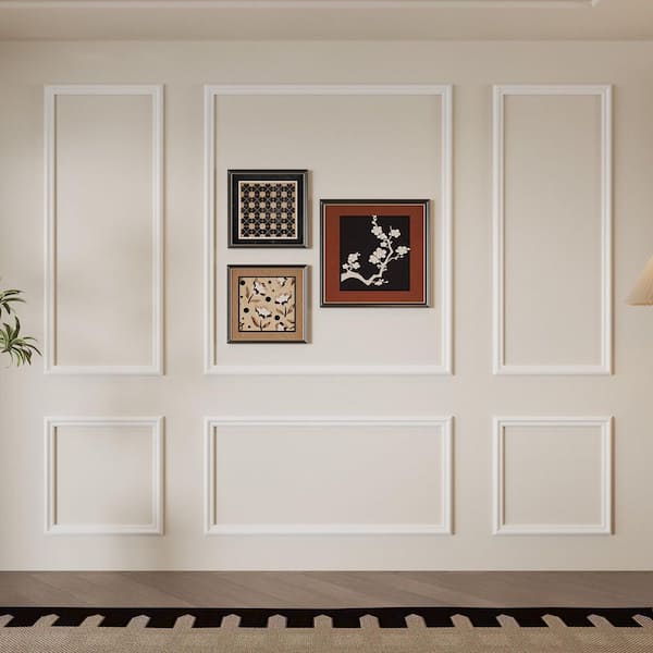 0.67 in. D X 47 in. W x 56.2 in. L (Set of 6) Primed Polystyrene Un-Assemble Panel Moulding Frame