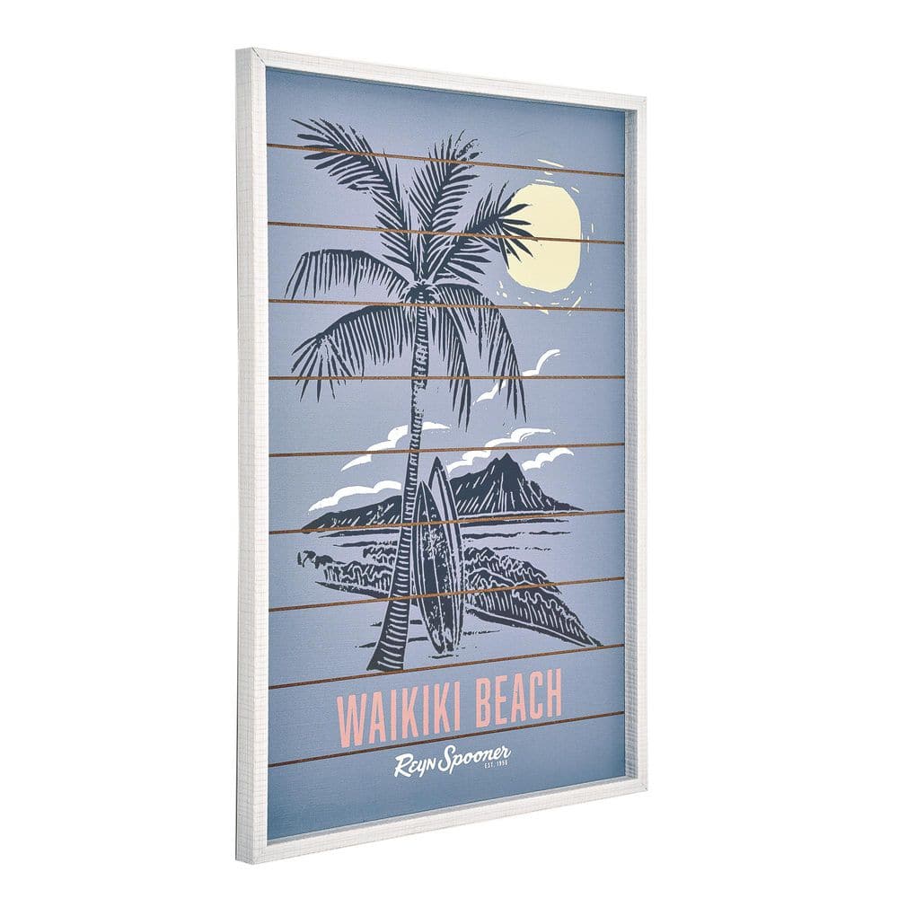 American Art Decor Waikiki Beach 30.62 in. x 20.62 in. Multicolor