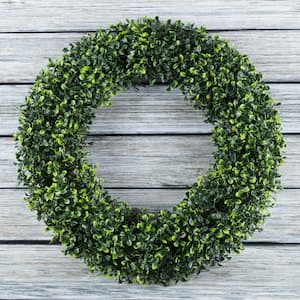 19.5 in. Artificial Boxwood Wreath