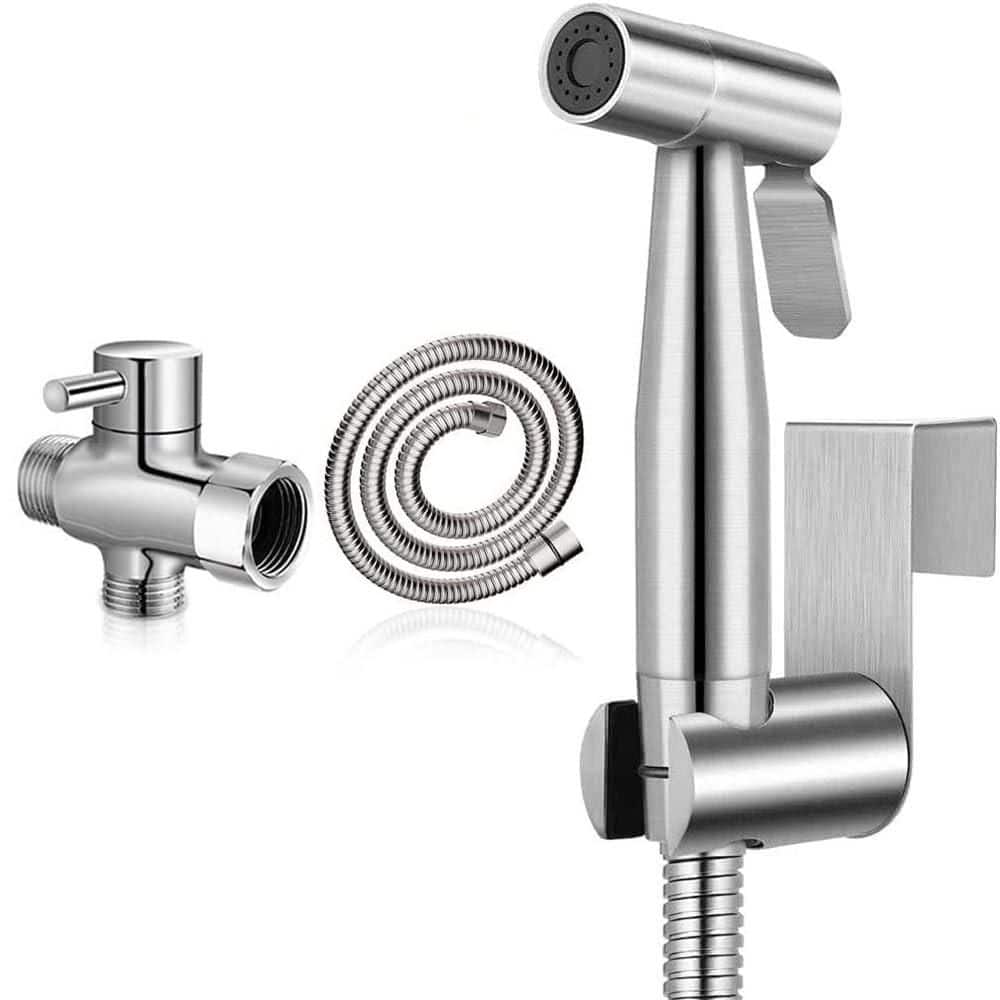 Stainless Steel Bathroom Handheld Bidet Attachment Sprayer Set with Hoses K