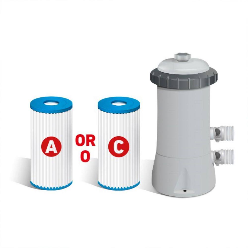 Greywood Round 12-Foot Above Ground Pool with Filter Pump