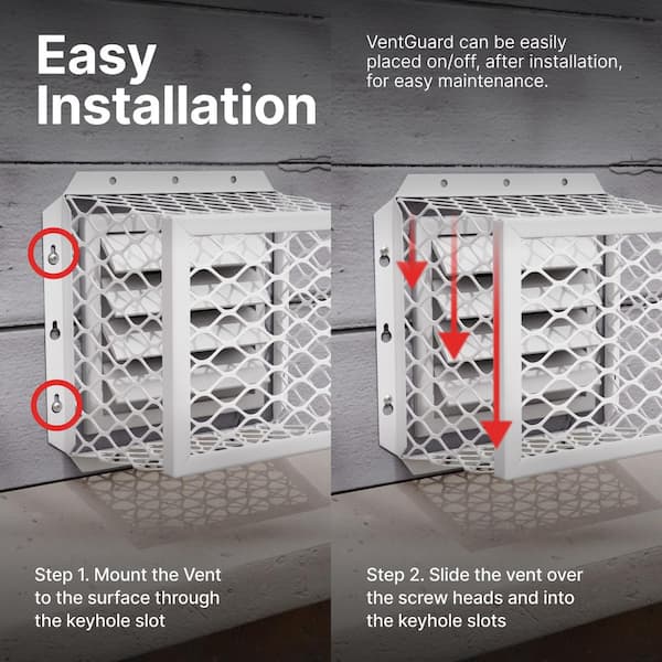 VentGuard 7 in. x 7 in. Kitchen and Bathroom Wildlife Exclusion Screen in White VentGuard 7 in. x 7 in. Kitchen and Bathroom Wildlife Exclusion Screen in White