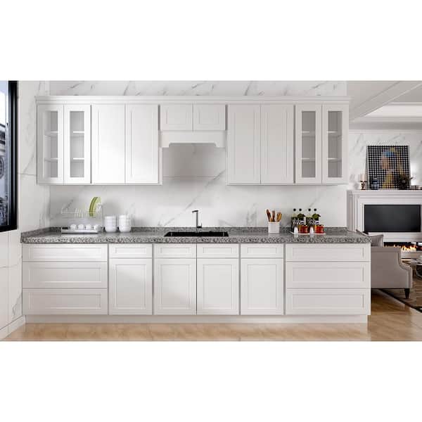 HOMEIBRO 33-in W X 24-in D X 34.5-in H in Shaker White Plywood