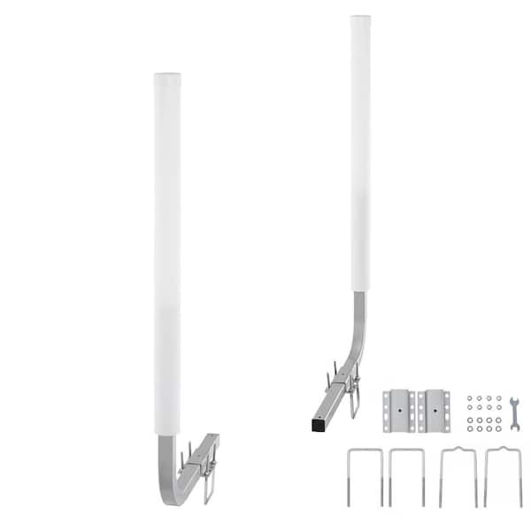 SKYSHALO Marine Trailer Guide Set, 60 in. Flexibly Adjustable, Dual Rust-Resistant Steel Supports with PVC Covering,Ideal for Ski