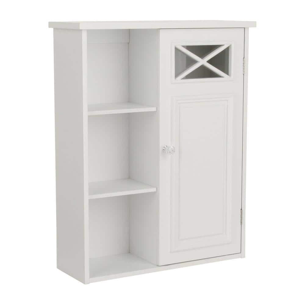 FORCLOVER 14 in. W x 7 in. D x 20 in. H Wall Mounted Bathroom Storage Wall Cabinet in White