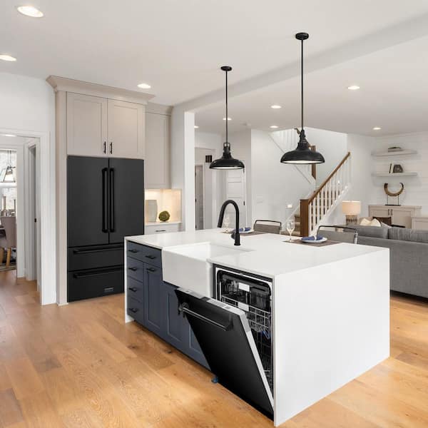 Monument Series 24 in. Top Control 6-Cycle Tall Tub Dishwasher with 3rd Rack in Black Stainless Steel