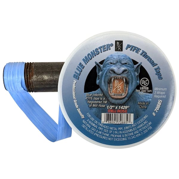 Blue Monster 1/2 in. x 1429 in. PTFE Thread Seal Tape 70885 - The