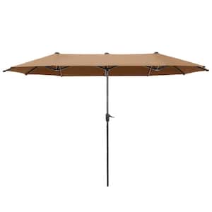 13 ft. Market Patio Umbrella 2-Side in Maillard Brown