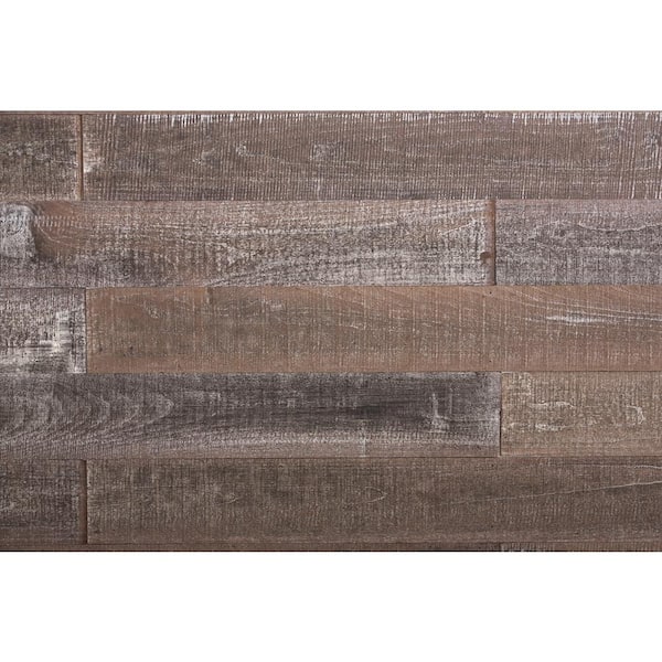 Thermo-Treated 1/4 in. x 5 in. x 4 ft. Antique Warp Resistant Barn Wood Wall Planks (10 sq. ft. per 6-Pack)