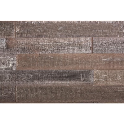 Thermo-treated 1/4 in. x 5 in. x 4 ft. Brown Barn Wood Wall Planks (10 sq. ft. per 6-Pack)