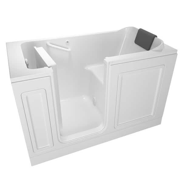 American Standard Acrylic Luxury Series 59.5 in. Walk-In Soaking Bathtub with Left Hand Drain in White