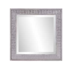 15.5 in. x 15.5 in. Classic Square Framed Polystyrene Gray Wall Mirror