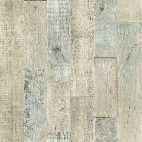 Chesapeake Chebacco Beige Wooden Planks Beige Wallpaper Sample