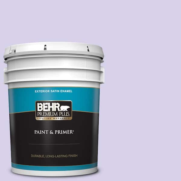 BEHR PREMIUM PLUS 5 gal. #P560-2 Air Castle Satin Enamel Exterior Paint & Primer