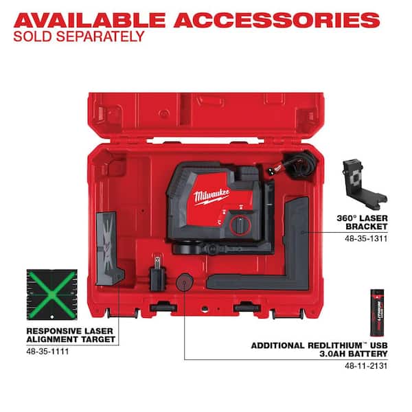 Milwaukee 100 ft. REDLITHIUM Lithium-Ion USB Green Rechargeable