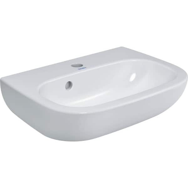 Duravit D-Code 17.75 in. Rectangular Bathroom Sink in White