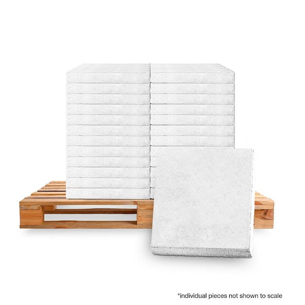 12 in. x 12 in. x 1.57 in. White Concrete Step Stone (168-Pieces/168 sq. ft. /Pallet)