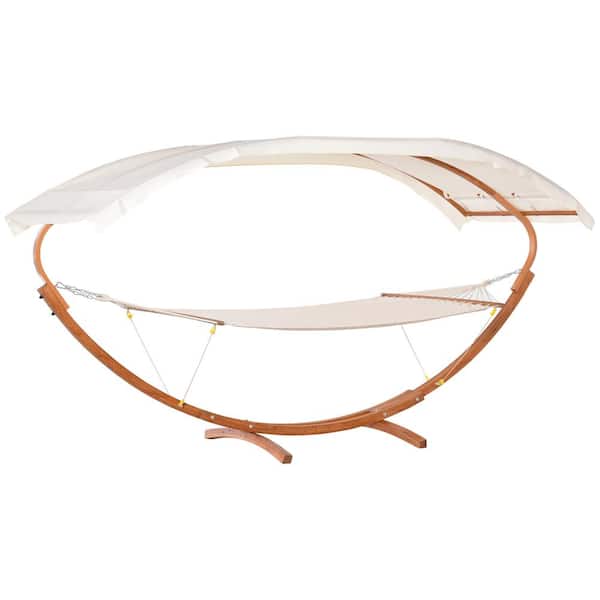 Outsunny 13 ft. Freestanding Hammock with Canopy Shelter
