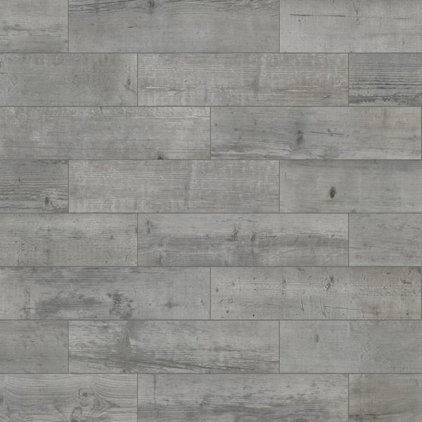 Florida Tile Home Collection Timber Grey 6 in. x 24 in. Matte Porcelain Floor and Wall Tile Sample (0.93 sq. ft./Piece)