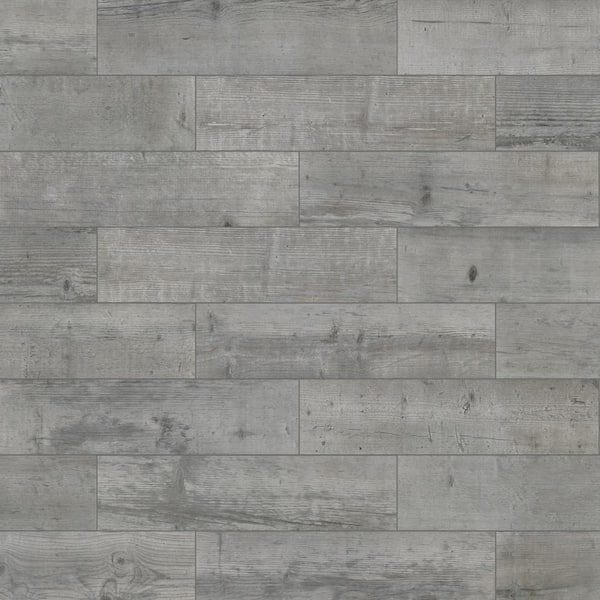 Florida Tile Home Collection Timber Grey 6 in. x 24 in. Porcelain Floor and Wall Tile (14 sq. ft. / case)