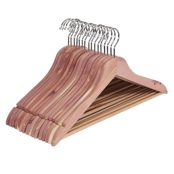 HOUSEHOLD ESSENTIALS Brown Cedar Sweater Hangers 16-Pack