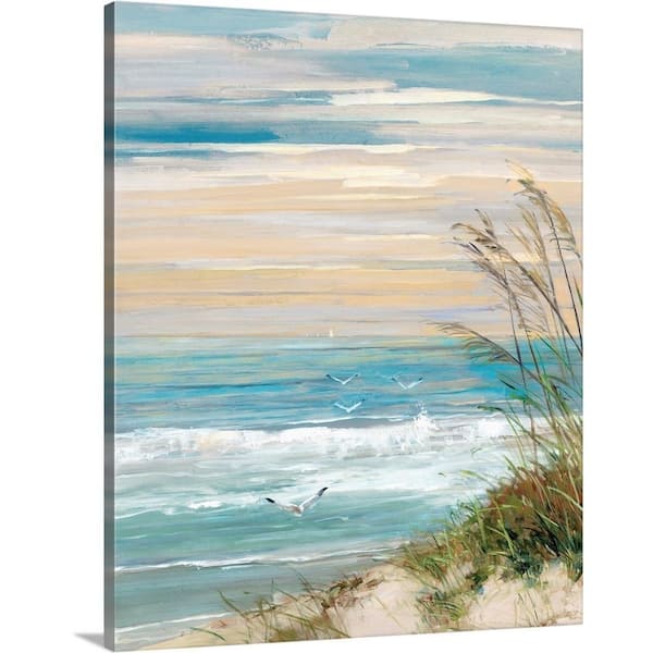 "Beach At Dusk" by Sally Swatland Canvas Wall Art
