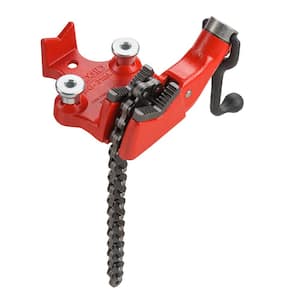1/8 in. to 2-1/2 in. Pipe Capacity, Top-Screw Bench Chain Vise Model BC210A (Includes Pipe Rest & Bender)