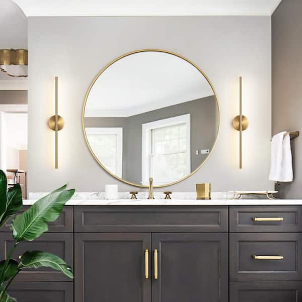 Rennnsan Aidan 1-Light Gold Linear Dimmable LED Wall Sconce WS8101